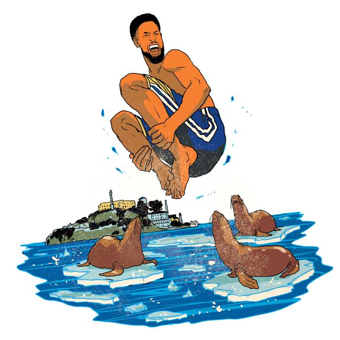 One of many Warriors with a cold routine, Thompson’s involves a morning dip near his house.